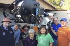 Docents installing the 20 inch telescope