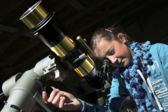 Girl using the solar scope