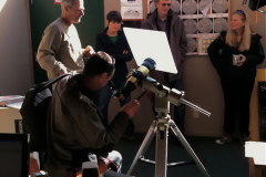 Docent at solar telescope