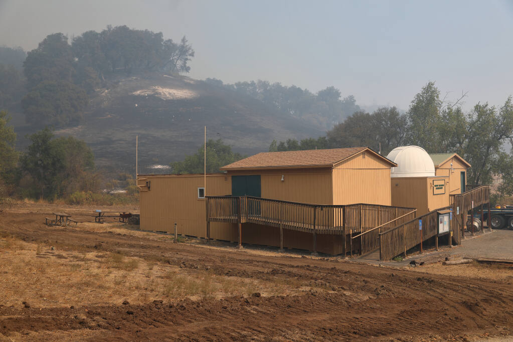 View of RFO during a smoky day after fires