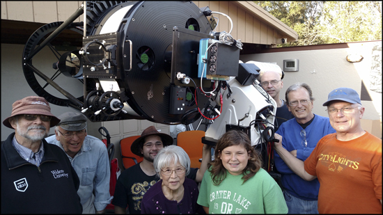RFO research team with the 20" telescope