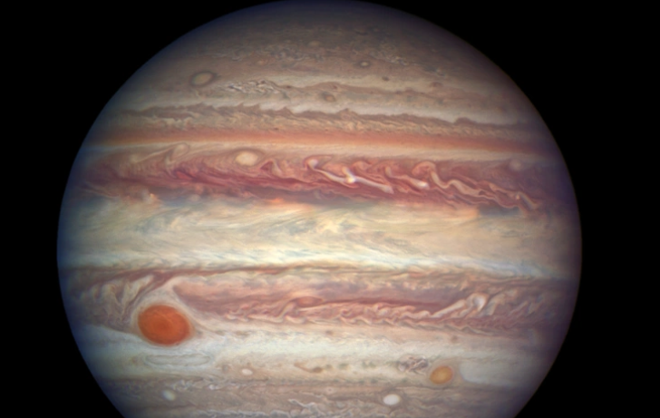 Telescopic image of Jupiter with the Great Red Spot visible