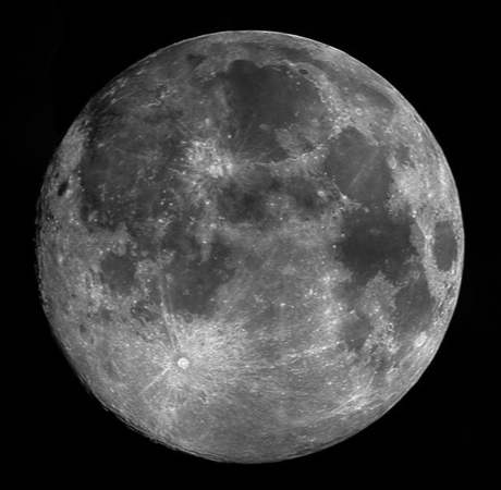 Telescopic image of the moon